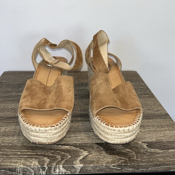 Dolce Vita Lesley Espadrille Platform Sandal in Brown Suede - Picture 3 of 5